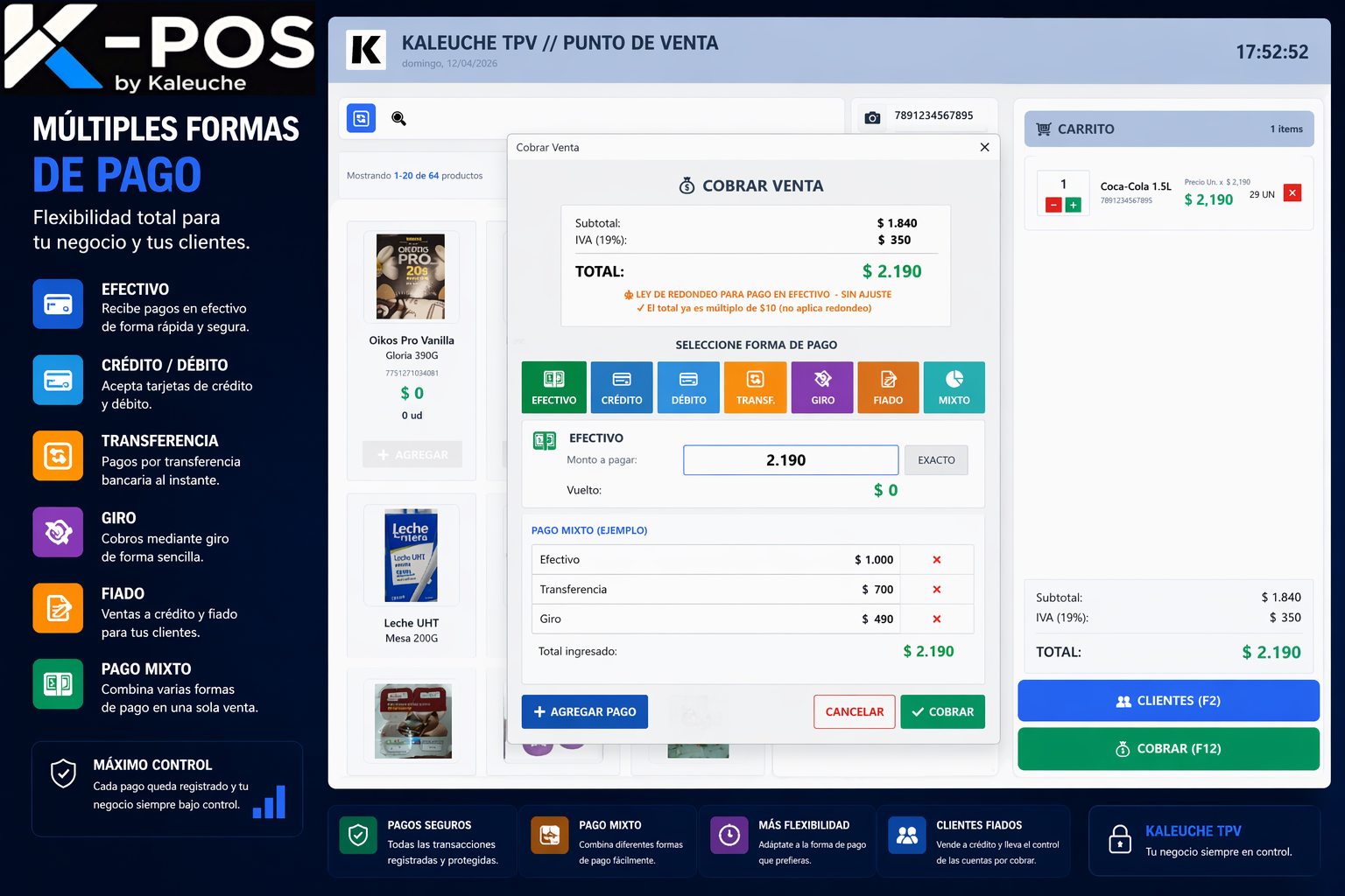 Formas de pago