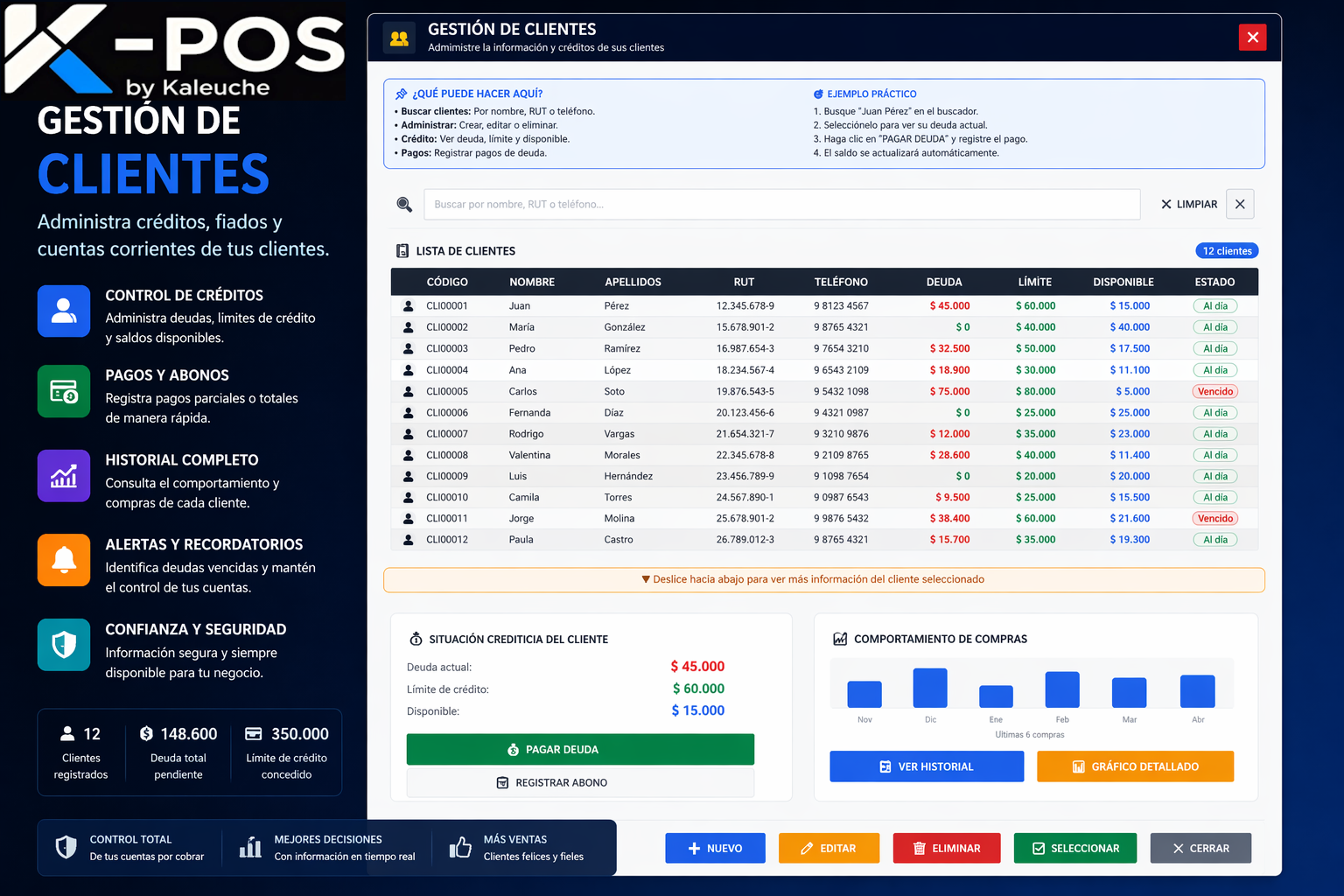 Control total de ventas en K-POS